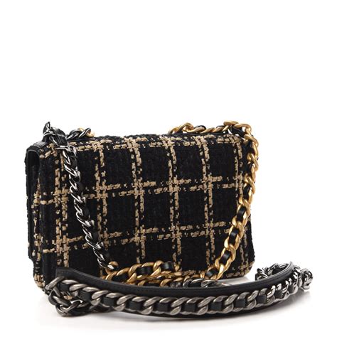 chanel woc quilted tweed bag